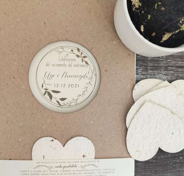 libretto messa carta piantabile matrimonio ecofriendly ecofattoart